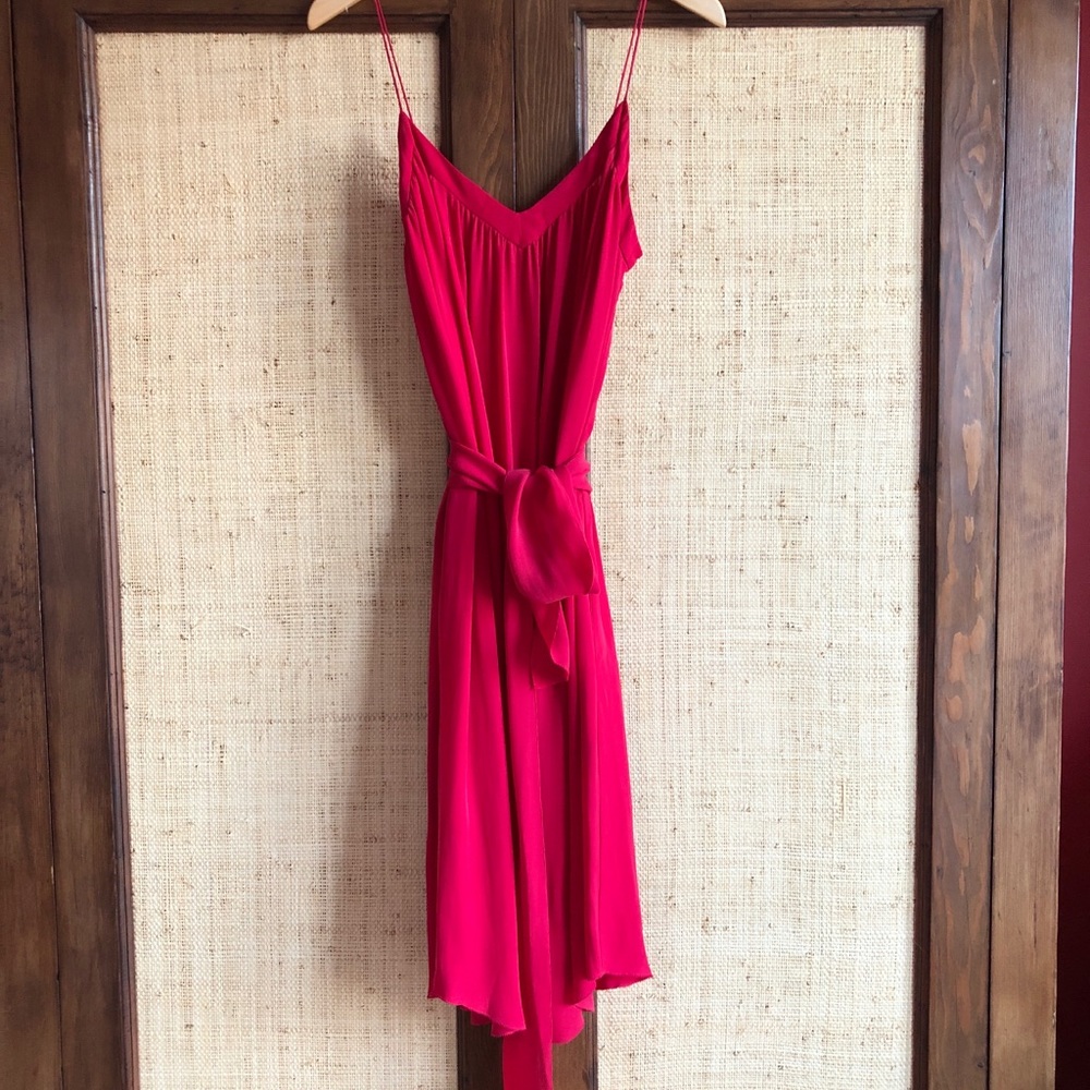 L’AGENCE Red Silk Dress